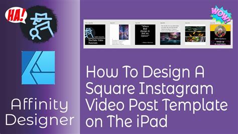 How To Design A Square Instagram Post Video Template In Affinity