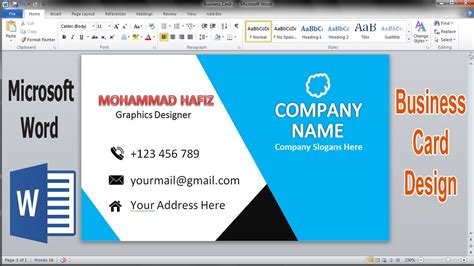 How To Design Business Cards Using Microsoft Word