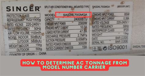 How To Determine Ac Tonnage From Model Number Carrier A Comprehensive