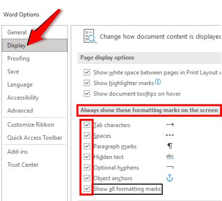 How To Display Nonprinting Characters