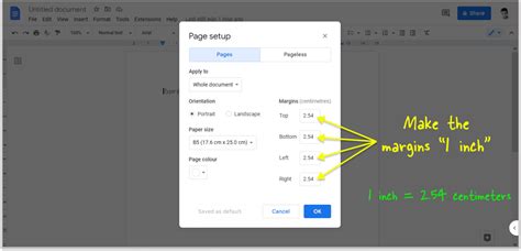 How To Do 1 Inch Margins On Google Docs Li Creative