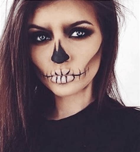 How To Do Easy Skull Makeup For Halloween Go For Kady