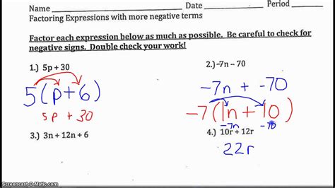 How To Do Factoring Expressions