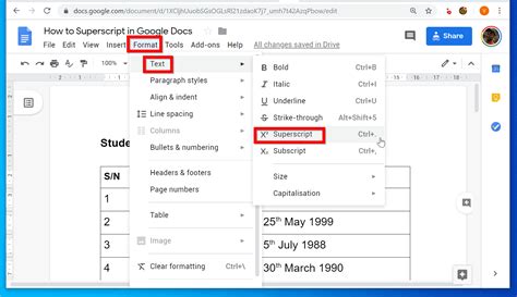 How To Do Superscript In Google Docs Awoum Gambaran