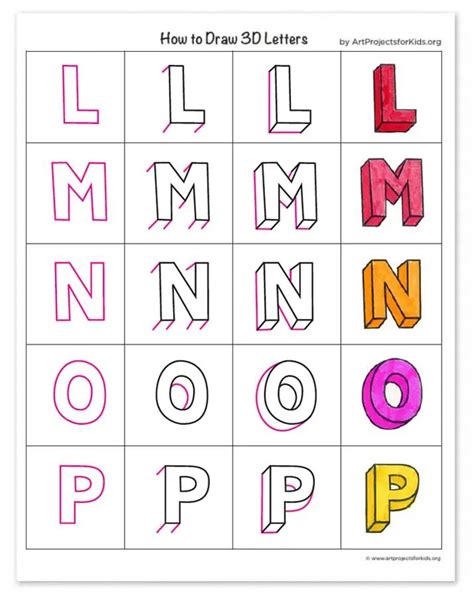 How To Draw 3d Block Letters Step By Step