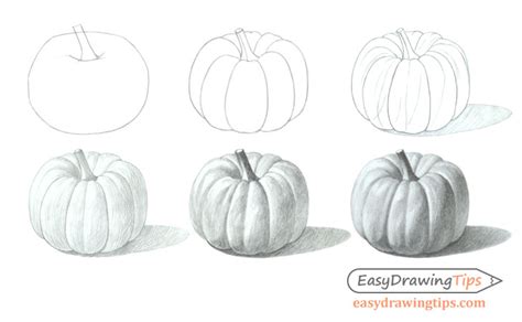 How To Draw A 3D Pumpkin Step By Step at Drawing Tutorials