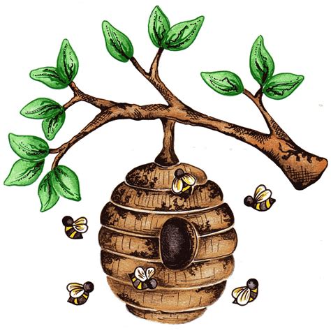 How To Draw A Beehive Free Bee Hive Image Download Free Bee Hive
