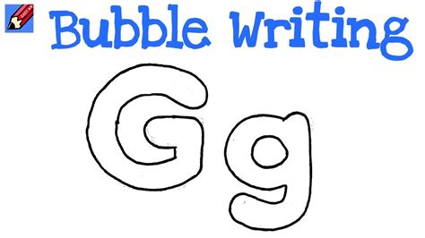 How To Draw A Bubble Letter G Drawing Tutorial Easy
