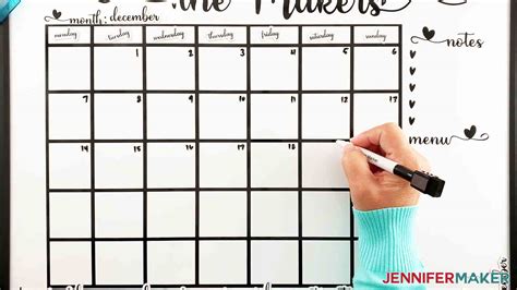 How To Draw A Calendar On A Whiteboard