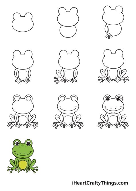 How To Draw A Cartoon Frog Step By Step Easy
