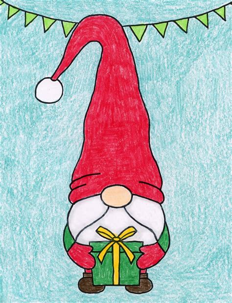 How To Draw A Christmas Gnome Step By Step at Drawing Tutorials