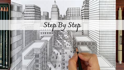 How To Draw A Cityscape In 1 Point Perspective