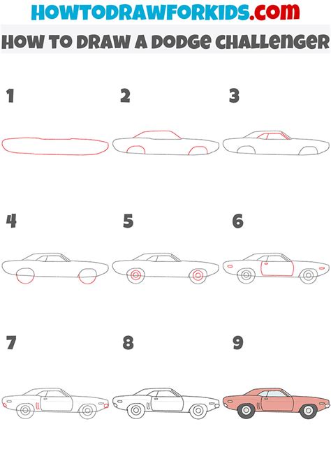 How To Draw A Dodge Challenger Step By Step at Drawing Tutorials