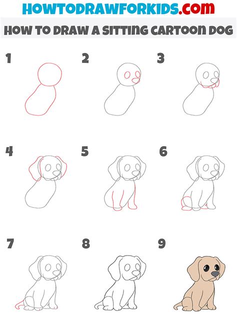 How To Draw A Dog Sitting Down Step By Step at Drawing Tutorials