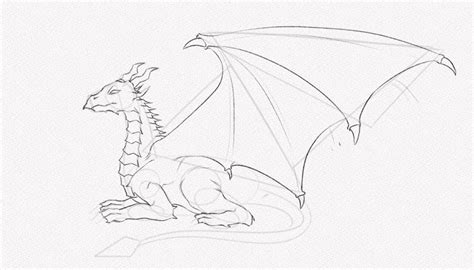 How To Draw A Dragon Realistic Dragon Step By Step Drawing Guide By