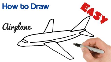 How To Draw A Easy Airplane