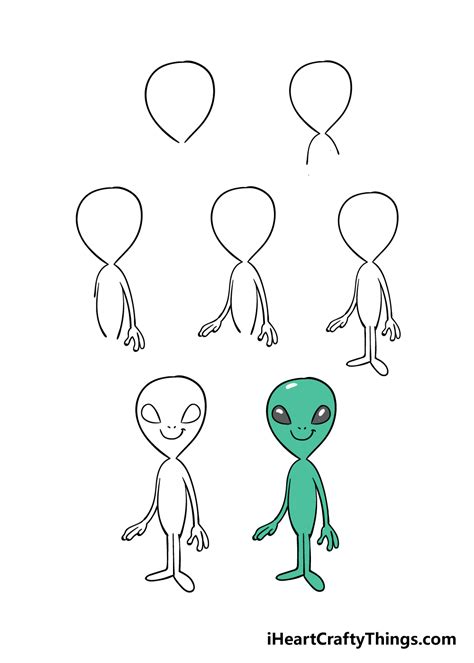 How To Draw A Easy Alien