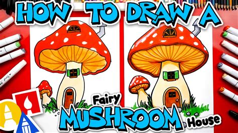 How To Draw A Fairy Mushroom House - YouTube