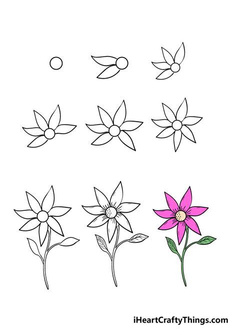 How To Draw A Flower Simple