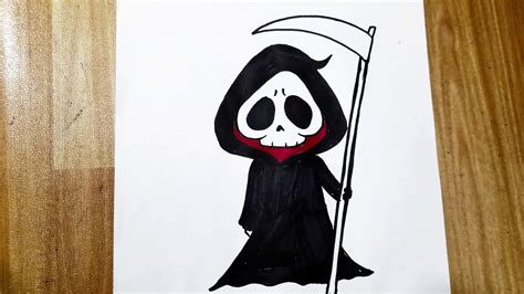 How To Draw A Grim Reaper Face, Step by Step, Drawing Guide, by Dawn