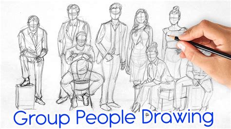 How To Draw A Group Of People at How To Draw