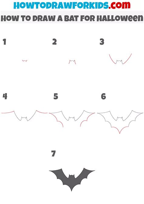 How To Draw A Halloween Bat, Step By Step, Halloween, Seasonal