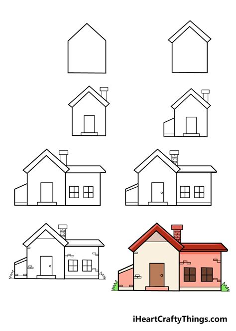 How To Draw A House Step By Step How To Do Thing