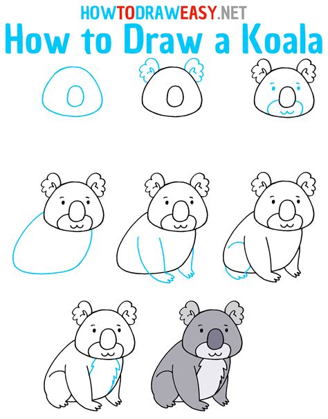 How To Draw A Koala Step By Step