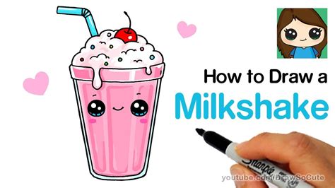 How To Draw A Milkshake - YouTube