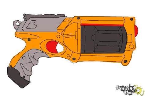 How To Draw A Nerf Gun Drawing Tutorial Easy