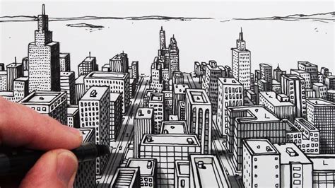 How To Draw A One Point Perspective Cityscape Winder Folks