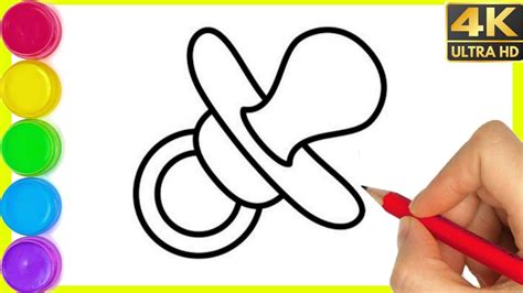 How To Draw A Pacifier Step By Step