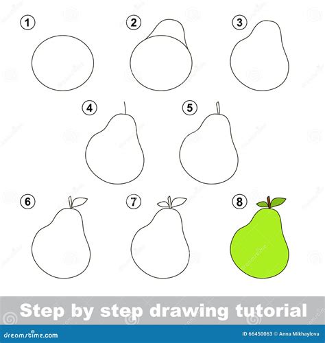 How To Draw A Pear Step By Step