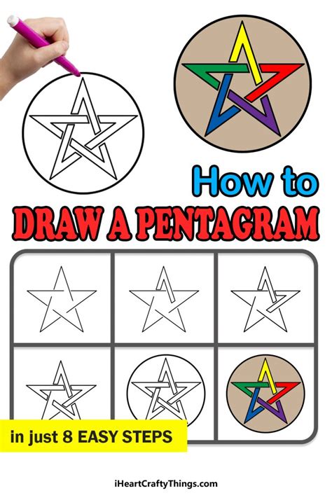 How To Draw A Pentagram Step By Step How To Draw A Pentagram Step By