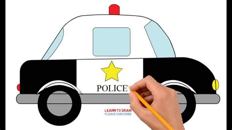 How To Draw A Police Car Really Easy Drawing Tutorial Drawing Tutorial