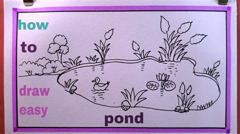 How To Draw A Pond easy Step by Step