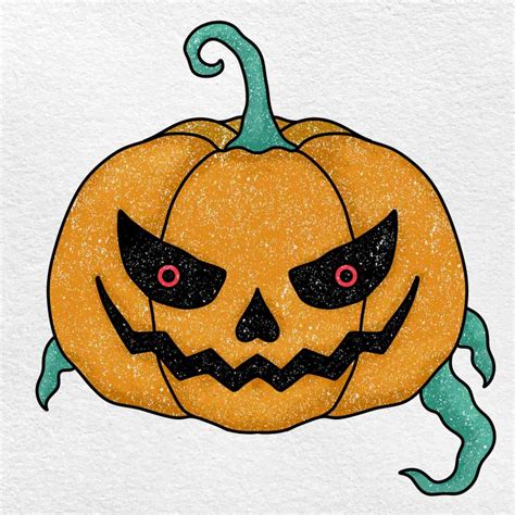 How To Draw A Pumpkin Scary