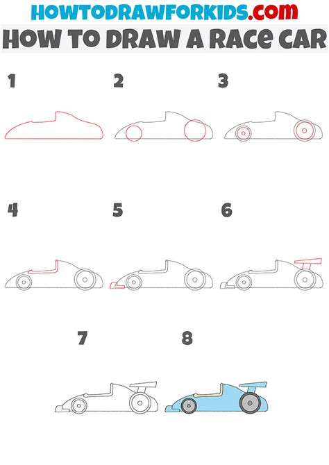 How To Draw A Race Car Step By Step