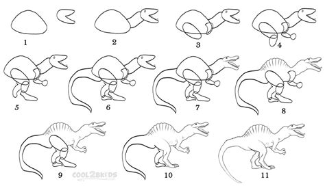 How To Draw A Realistic Dinosaur at Drawing Tutorials