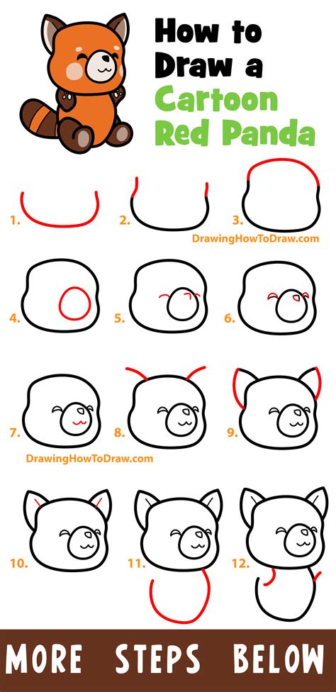 How To Draw A Red Panda at Drawing Tutorials