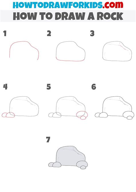 How To Draw A Rock Easy