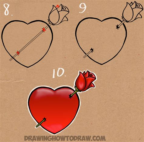 How To Draw A Rose And A Heart TOKHOW
