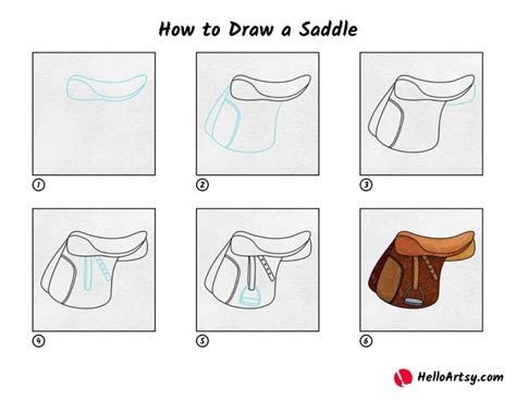 How To Draw A Saddle On A Horse Step By Step