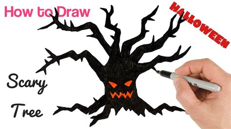 How To Draw A Scary Tree Methodchief7