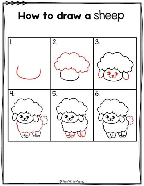 How To Draw A Sheep Step By Step
