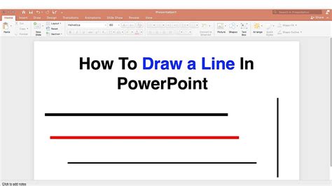 How To Draw A Straight Line In Powerpoint 2016 Design Talk