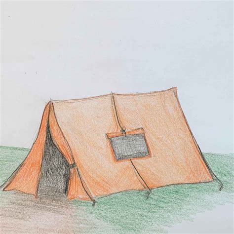 How To Draw A Tent With Simple Triangles