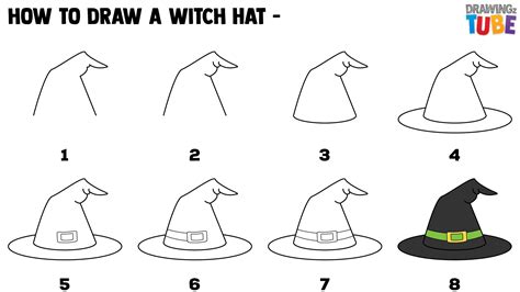 How To Draw A Witch Hat Step By Step