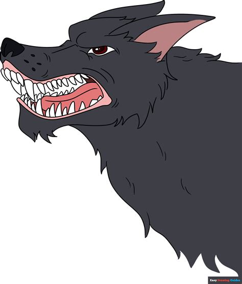 How To Draw A Wolf Snarling at How To Draw