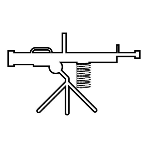 How To Draw A Ww1 Machine Gun Step By Step